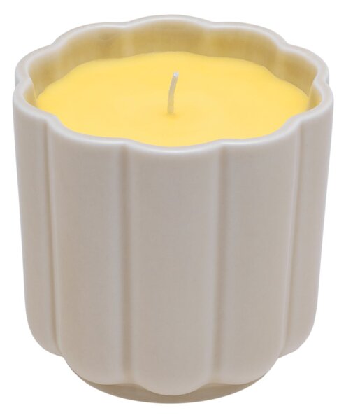 Iittala Play candle in ceramic form round Beige-yellow