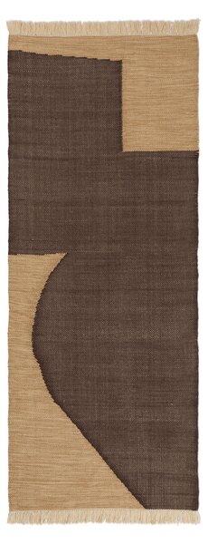 Ferm LIVING Forene walking mat Tan-Chocolate, 80x200 cm