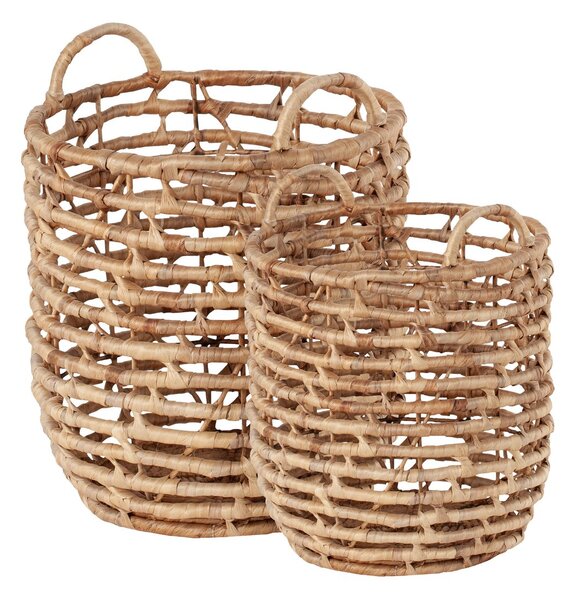 Dixie Lily storage baskets U-shape open twist 2 pieces Natural