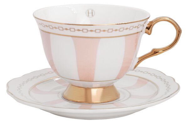 Hilke Collection Strisce Rosa cup with saucer 22 cl