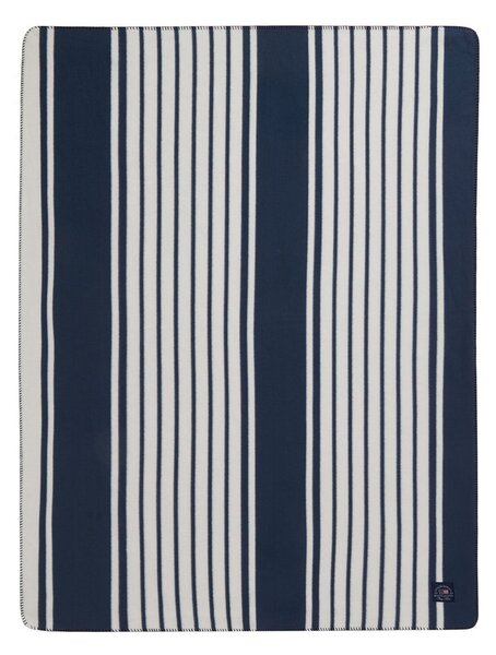 Lexington Striped Recycled Polyester fleece blanket 130x170 cm Navy