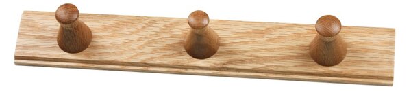 FDB Møbler Q3 Allé hook rack with 3 hooks Oak nature lacquered