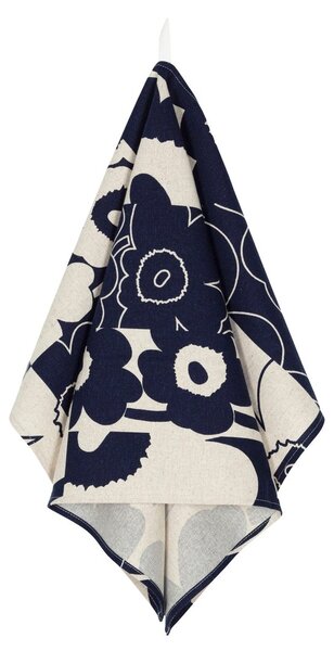 Marimekko Unikko kollaasi kitchen towel 43x70 cm Linen-dark navy