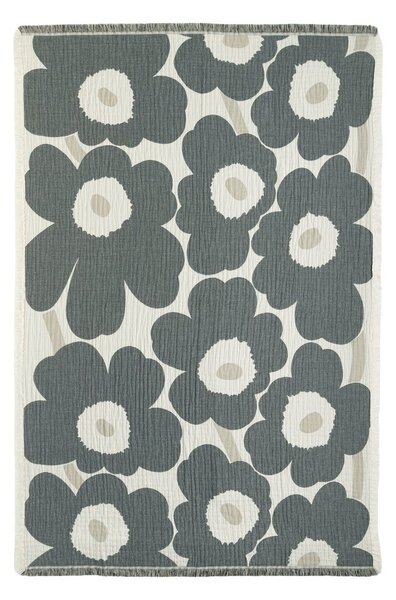 Marimekko Unikko throw 150x220 cm Off white-charcoal-sand