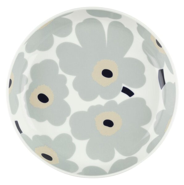 Marimekko Unikko plate Ø20.5 cm White-light grey-sand-dark blue