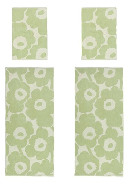 Marimekko Unikko hand towel set Off white-sage