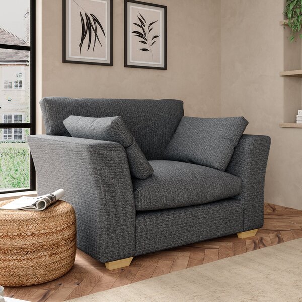 Blakeney Textured Weave Snuggle Chair Textured Weave Graphite