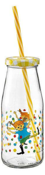 Muurla Pippi bottle with lid and straw 4.5 dl Boing-boing