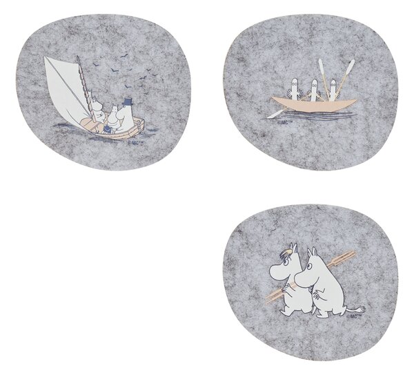 Muurla Moomin coaster 9.5x11 cm 4 pieces Sailors