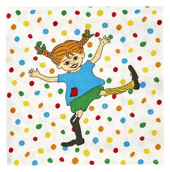 Muurla Pippi napkins 33x33 cm 20-pack Jumping Jack