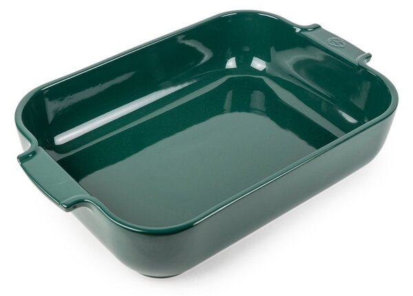 Peugeot Appolia ceramic dish 29x36 cm Forest green