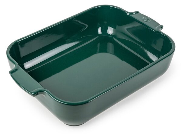 Peugeot Appolia ceramic dish 20x32 cm Forest green