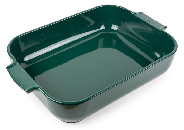 Peugeot Appolia ceramic dish 26x40 cm Forest green