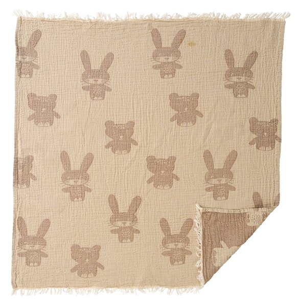 Klippan Yllefabrik Bunny&Bear blanket 75x90 cm Grey