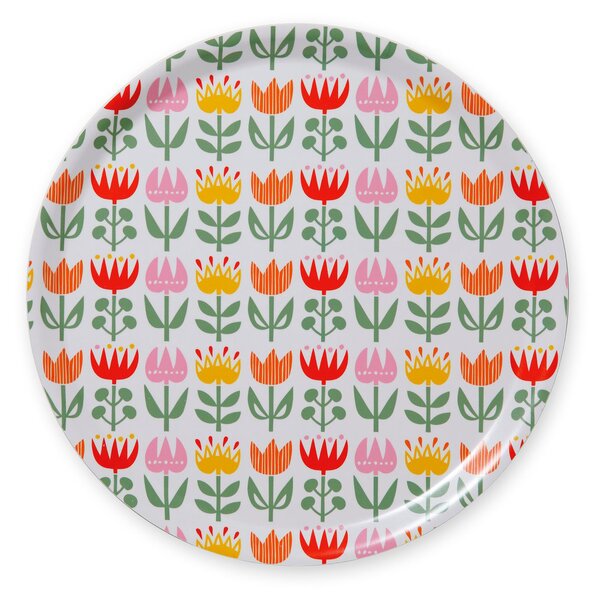 Klippan Yllefabrik Tulip round tray Ø33 cm Multi