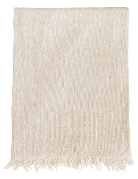 Klippan Yllefabrik Boheme cotton throw 130x170 cm Beige