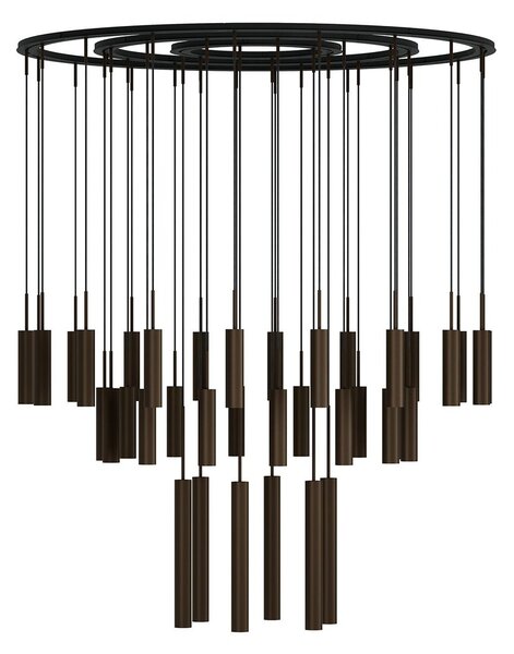 Audo Copenhagen Tubulaire chandelier 38 Anodized bronzed