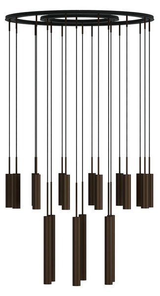 Audo Copenhagen Tubulaire chandelier 20 Anodized bronzed