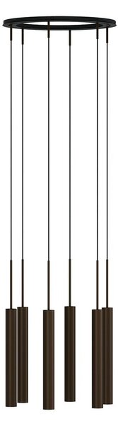 Audo Copenhagen Tubulaire chandelier 6 Anodized bronzed