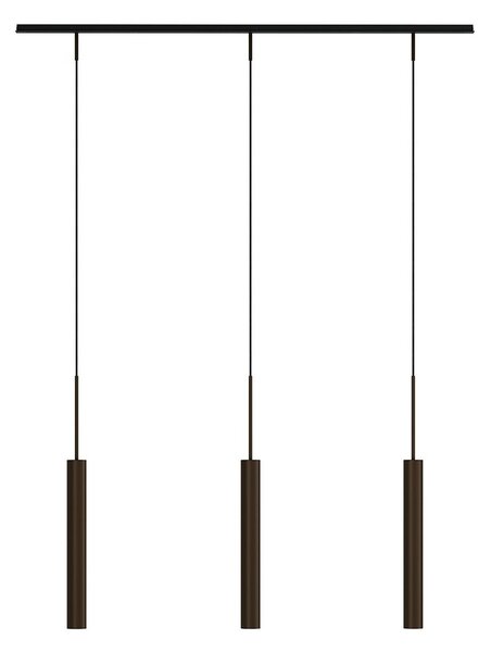 Audo Copenhagen Tubulaire rail pendant lamp 3 Anodized bronzed