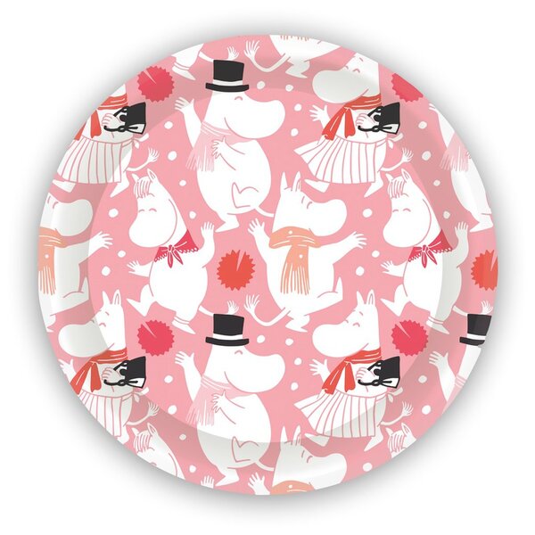 Opto Design Moomin celebration mini tray Ø11 cm White-pink