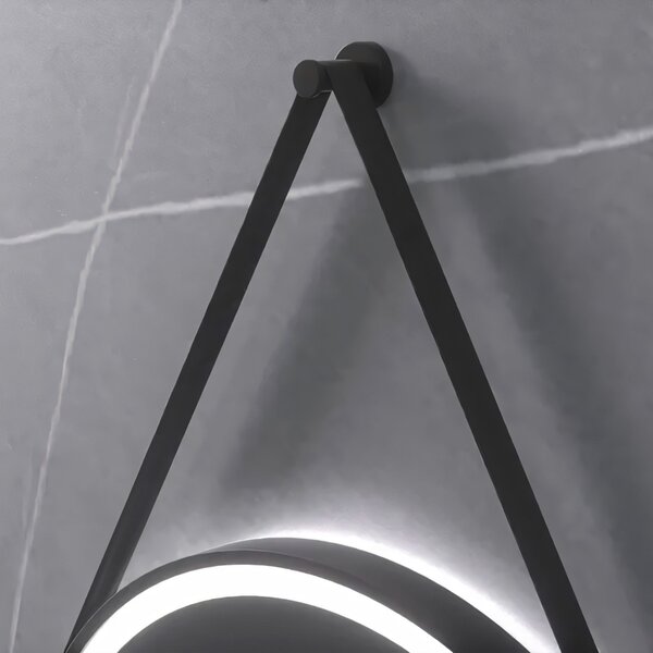 Round LED Mirror Hanging on Strap 70 cm 104