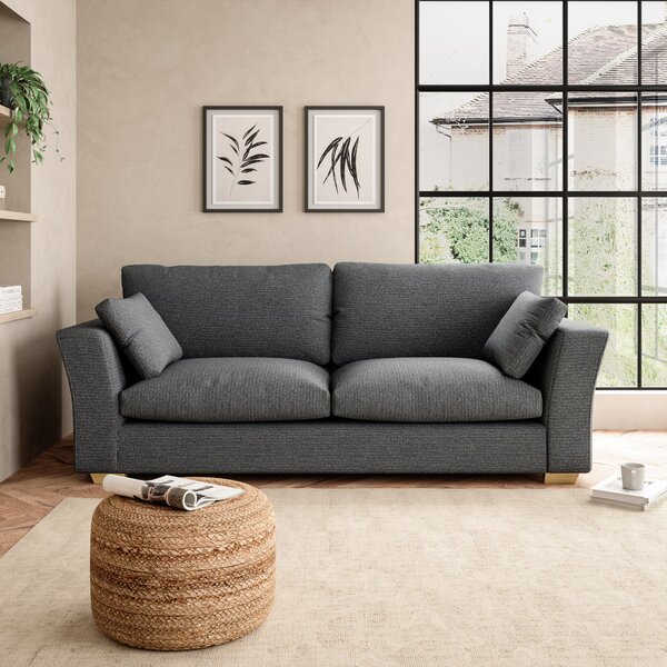 Blakeney Textured Weave 4 Seater Sofa Textured Weave Graphite