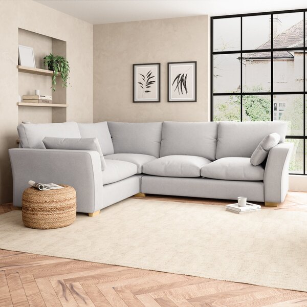 Blakeney Textured Weave Corner Sofa Textured Weave Silver