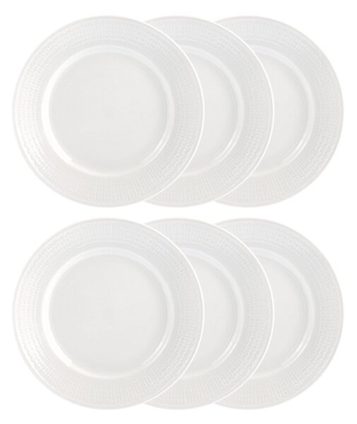 Rörstrand Swedish Grace plate 21 cm, 6-pack snow (white) snow (white)