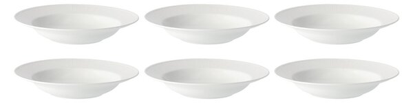 Rörstrand Swedish Grace deep plate 25 cm, 6-pack snow (white) snow (white)