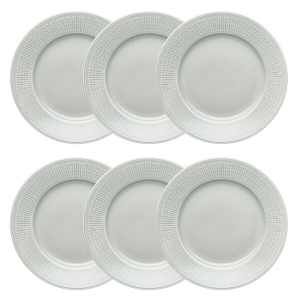 Rörstrand Swedish Grace plate small Ø 21 cm 6-pack Mist (grey) Mist (grey)