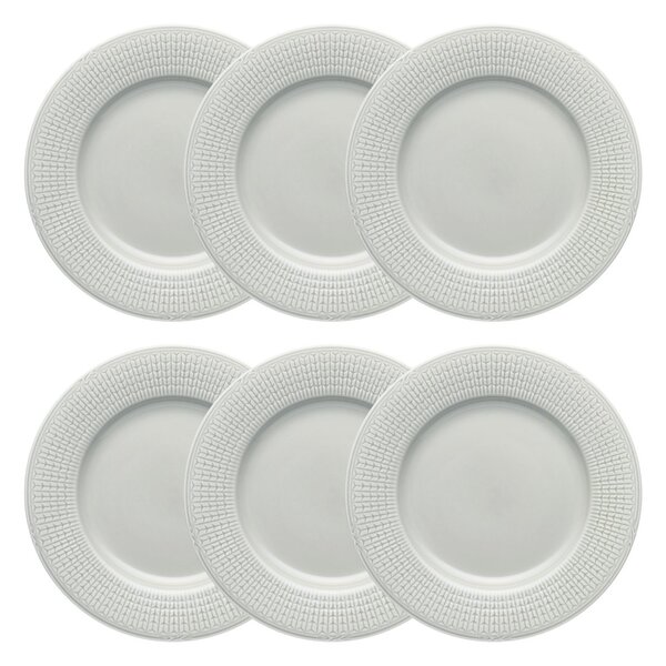 Rörstrand Swedish Grace plate Ø24 cm 6-pack Mist (grey) Mist (grey)