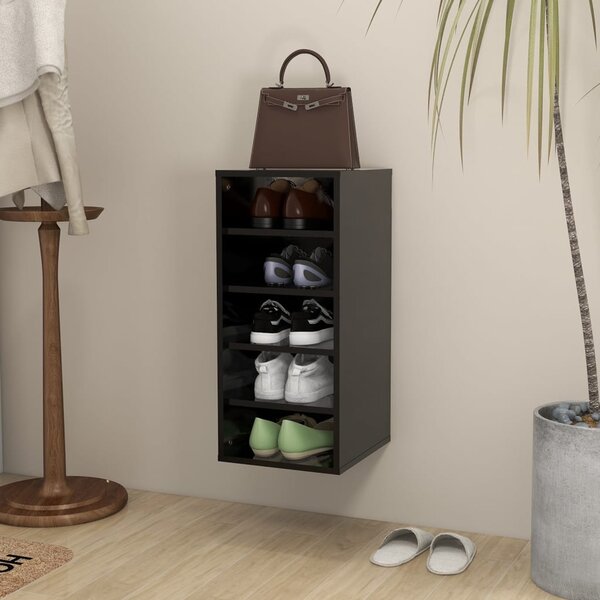 Shoe Cabinet Black 31.5x35x70 cm Engineered Wood