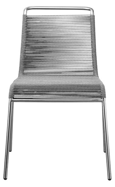 FDB Møbler M20 Teglgård Cord Chair Light grey mixed-stainless steel