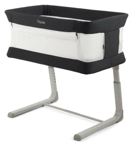 Oyster Wiggle Crib Co-Sleeper - Carbonite