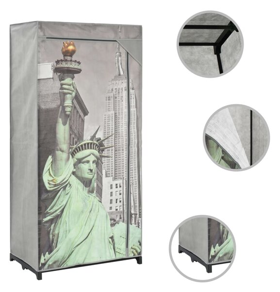 Wardrobe New York 75x45x160 cm Fabric