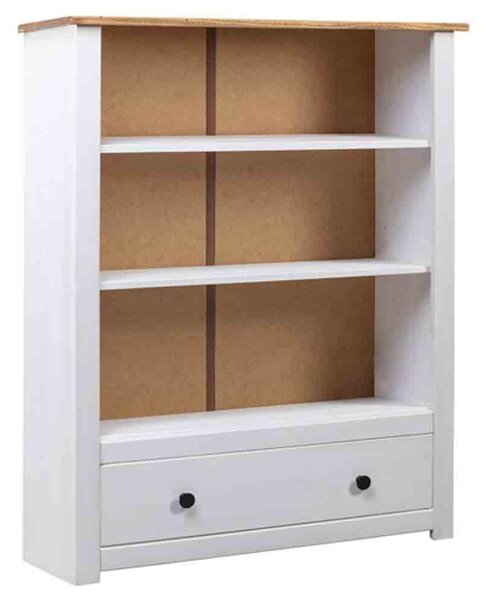 Bury Wooden Bookcase With 1 Door 3 Shelves In White And Brown