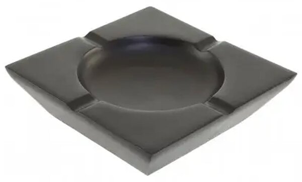 Charlton Aluminium Square Ashtray In Matt Black