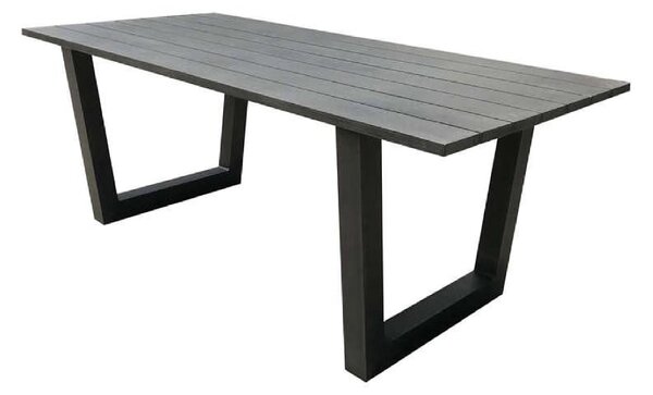 Vernal Aluminium Garden Dining Table In Grey