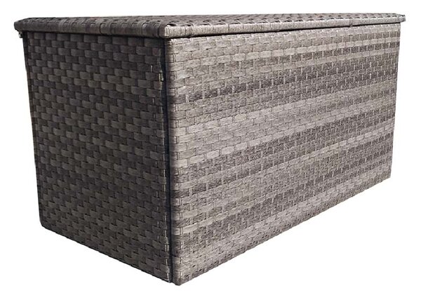 Vernal Medium Rattan Outdoor Storage Box In Grey