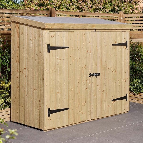 Hidalgo Wooden Garden Bike Store Shed In Natural