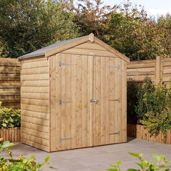 Schijndel Small Wooden Garden Apex Shed With 2 Doors In Natural