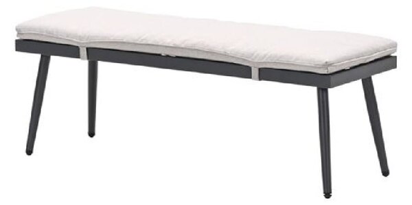 Belgrade Aluminium Garden Seating Bench With Cushion In Sand