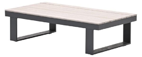 Belgrade Wooden Garden Coffee Table With Aluminium Frame In Brown