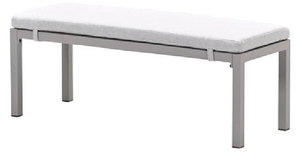 Marietta Aluminium Garden Seating Bench With Cushion In Taupe