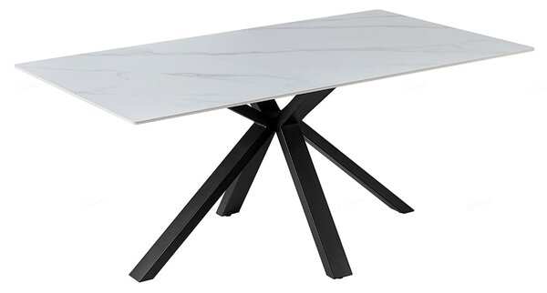 Milano Sintered Stone Dining Table In White