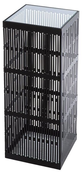 Bolivia Small Glass Metal Decorative Pillar In Black