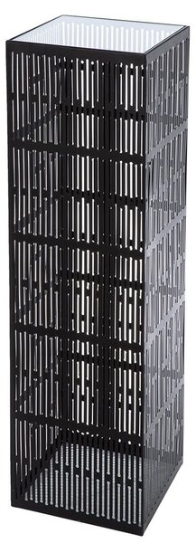 Bolivia Large Glass Metal Decorative Pillar In Black