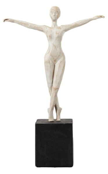 Bandera Polyresin Pirouette Sculpture In White And Black