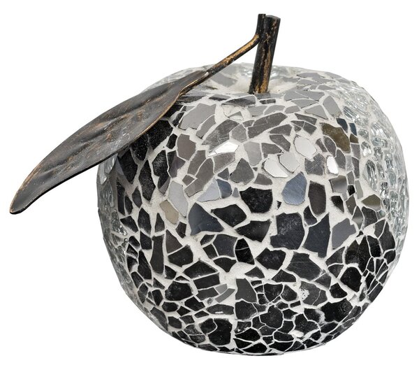 Clisson Decorative Mosaic Glass Apple Fruit With Leaf In Mirrored